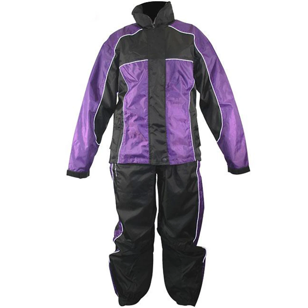 Black Motorcycle Rain Suit