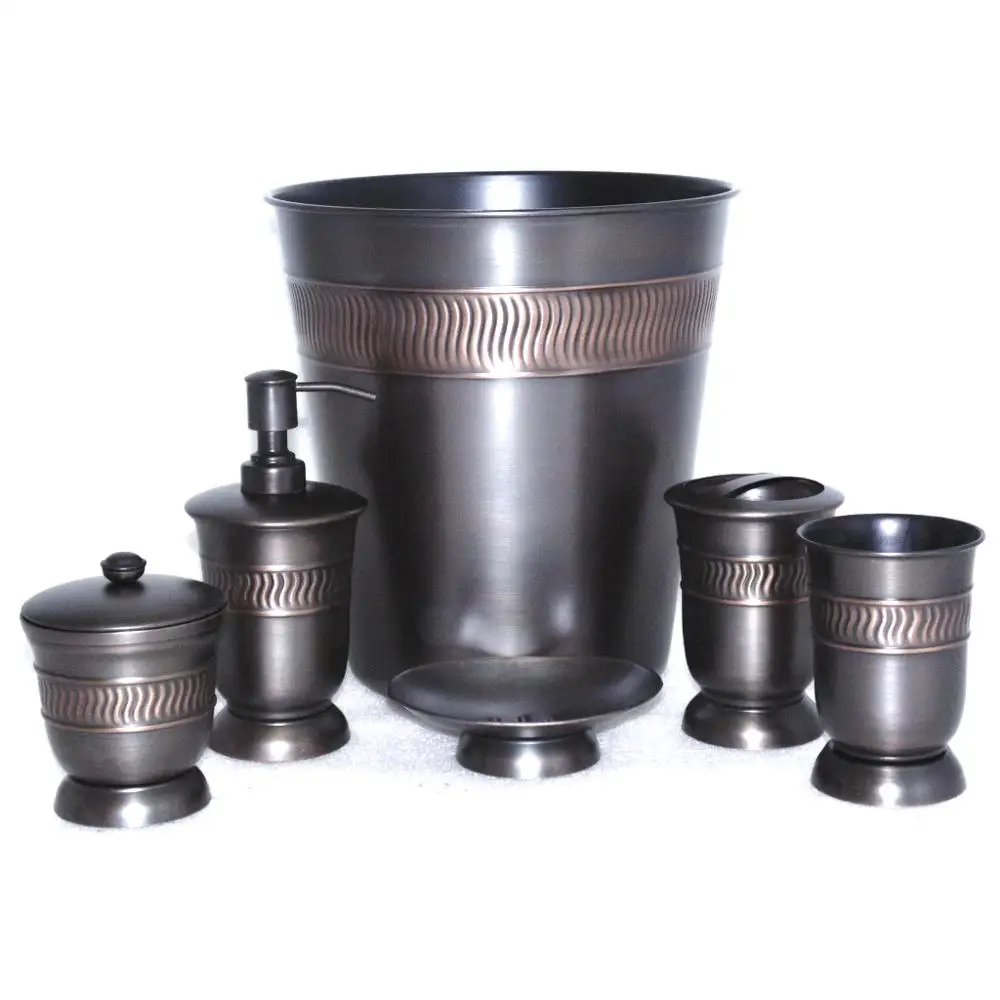 Лидер продаж новый дизайн набор металлических аксессуаров для ванной медный металлический комнаты