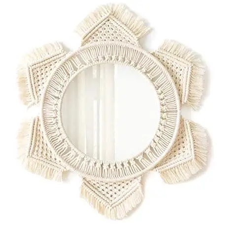 LUXURY NATURAL TAPESTRY BURLAP DESIGNER ROUND WALL HANGING MACRAME HOME & LIVING DECORATIVE MACRAME