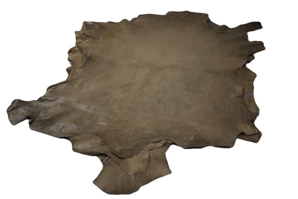 Distressed Khaki Brown sheepskin hides | Lamb Skin Napa Soft Leather Finest Quality Wholesale Sheep Hide