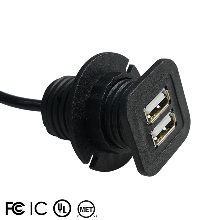 
Embedded Desk Square USB Extension Socket Charger Grommet 