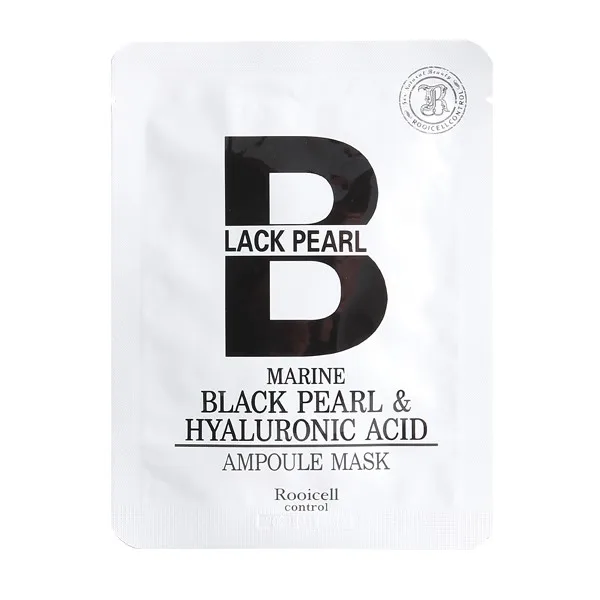 Korean  Skin Care  Natural Moisturizing  Marine Black Pearl and Hyaluronic Acid Ampoule Mask 25ml