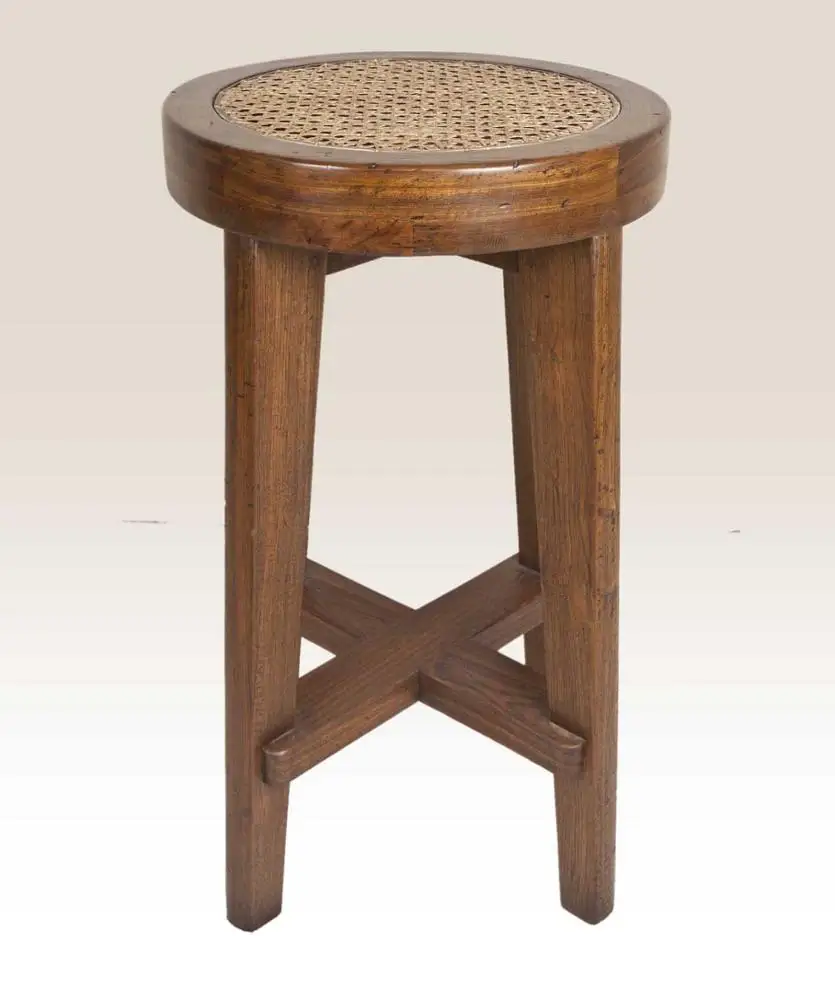 Табурет pierre jeanneret le corbusier, табурет из цельной древесины, высококачественный табурет для гостиной