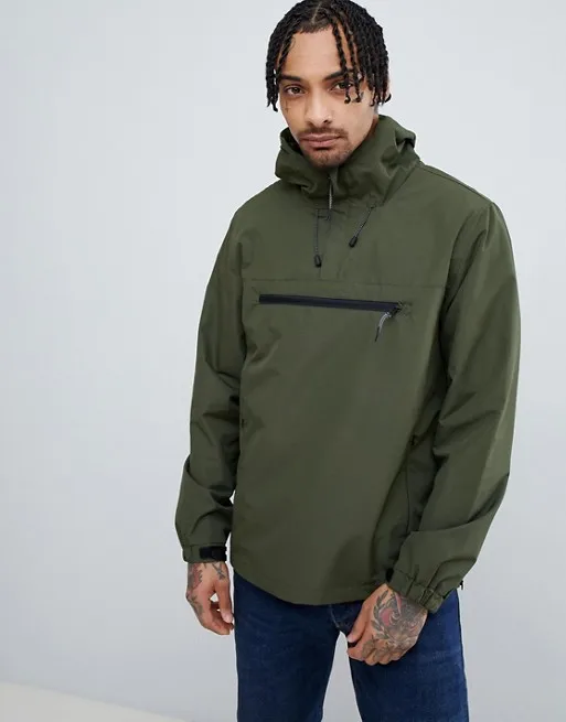 
Professional Streetwear Men green 100% Nylon Reversible Windbreaker Jacket 