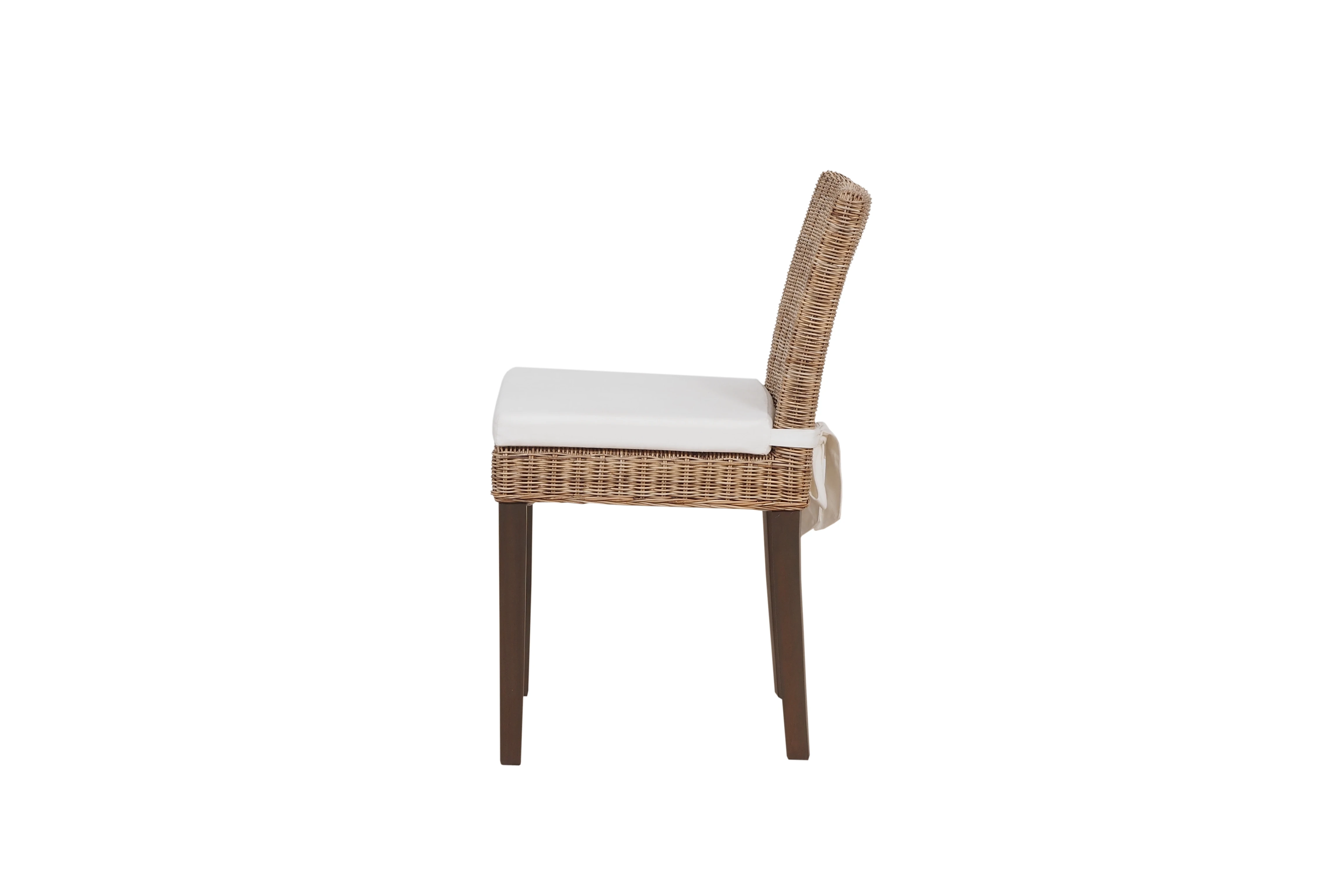 
Patio Rattan Dining Chair with Cushions Outdoor Wicker Garden Lawn Chair 