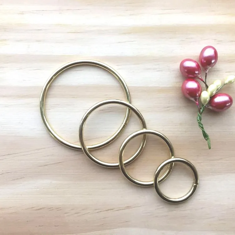 Large Metal Floral Hoop Wreath Macrame Gold Craft Rings for Making Decor, Dream Catcher and DIY Wall Hanging Crafts