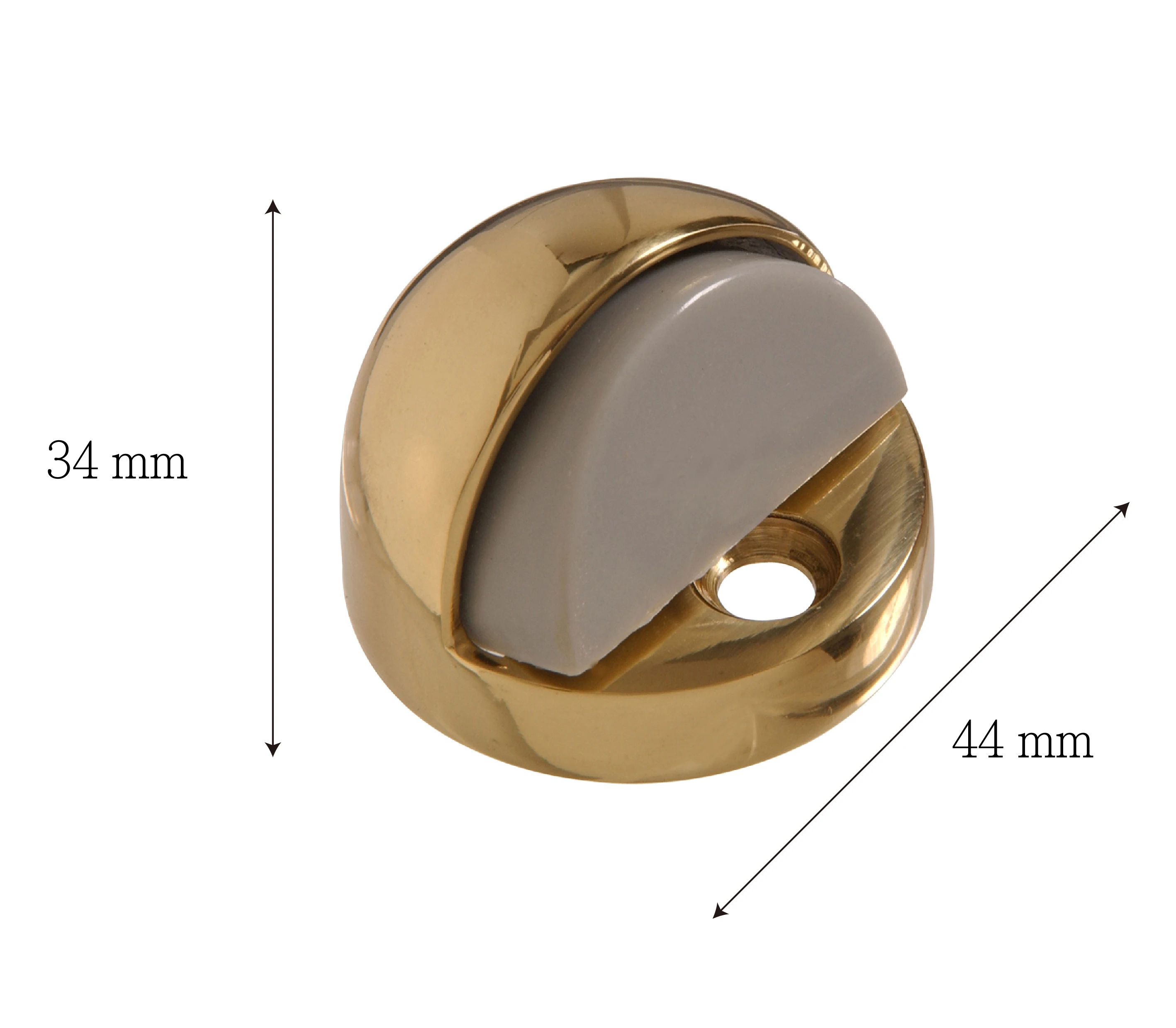 Door Stop Hotel Dome Shaped Floor Mounted Metal Rubber Door Stopper