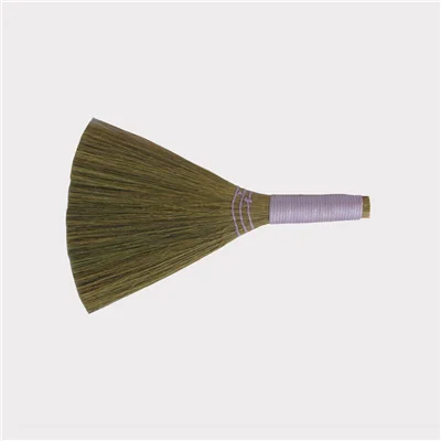 indoor sorghum grass broom with short handle/rattan handle