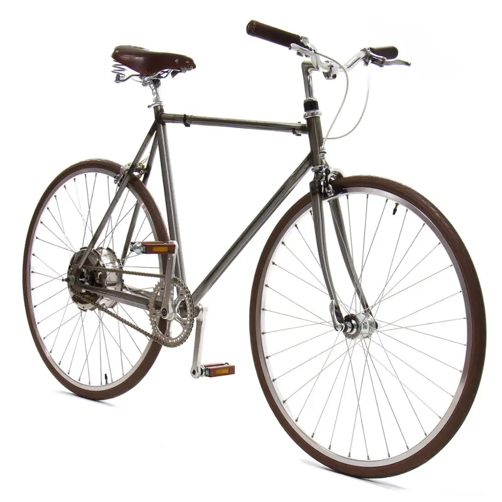 Vintage city motor ebike with classic Zehus all in one for electrical bicycle riders