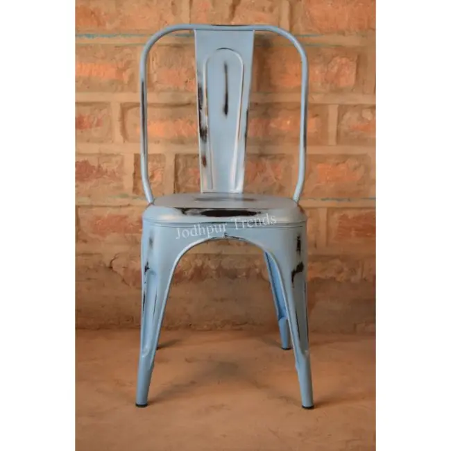 Vintage Industrial Iron Chair Jodhpur Modern Stackable Metal Dining Chair Restaurant Cafe Bar Iron Chair