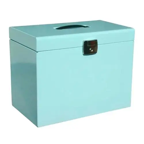Metal Trunk Box Light Blu Powder coated