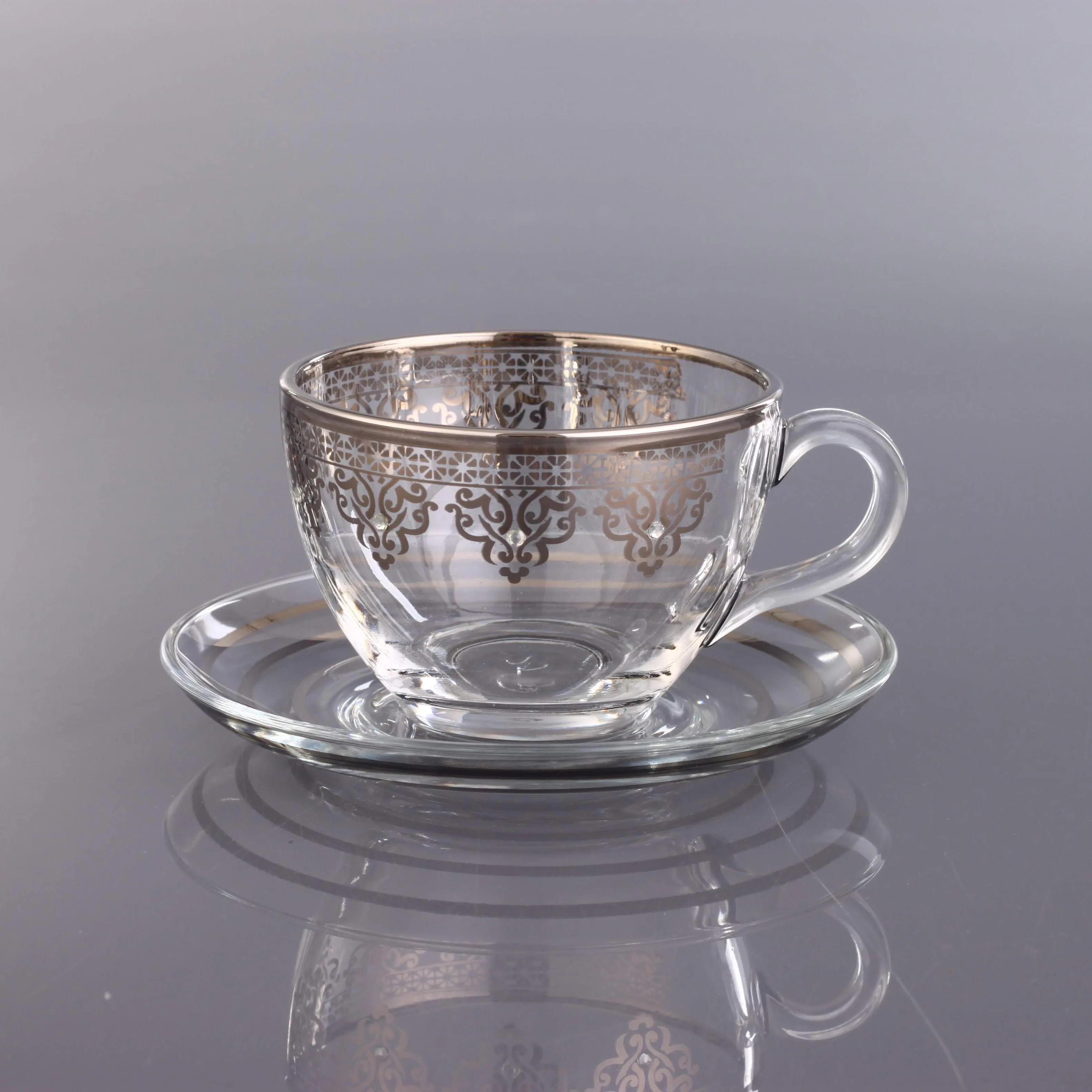 
97948 Coffee Set (6 Cups + 6 Saucers), Decor: Ottoman, Color: Platinum 