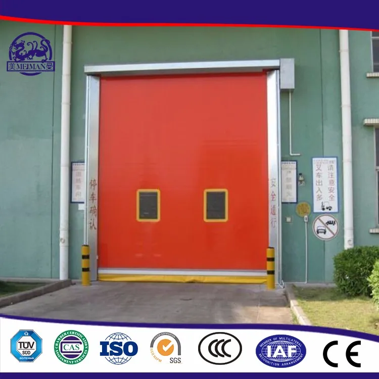Zipper Type Door Custom Size High Speed Rolling Cold Storage Room Freezer Front Insulated PVC Rolling Door