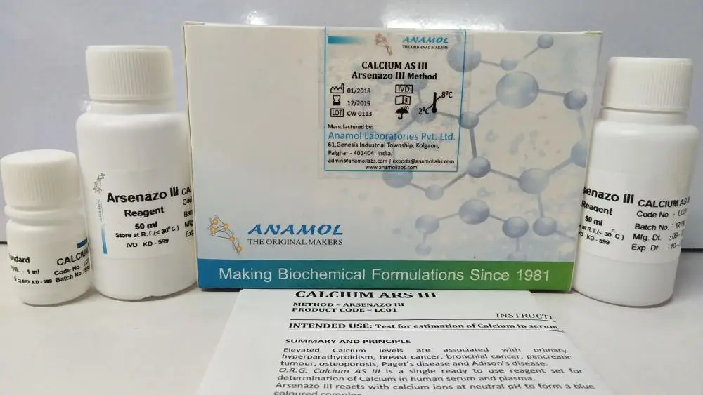 CALCIUM ARS III Biochemistry Reagent 100ml