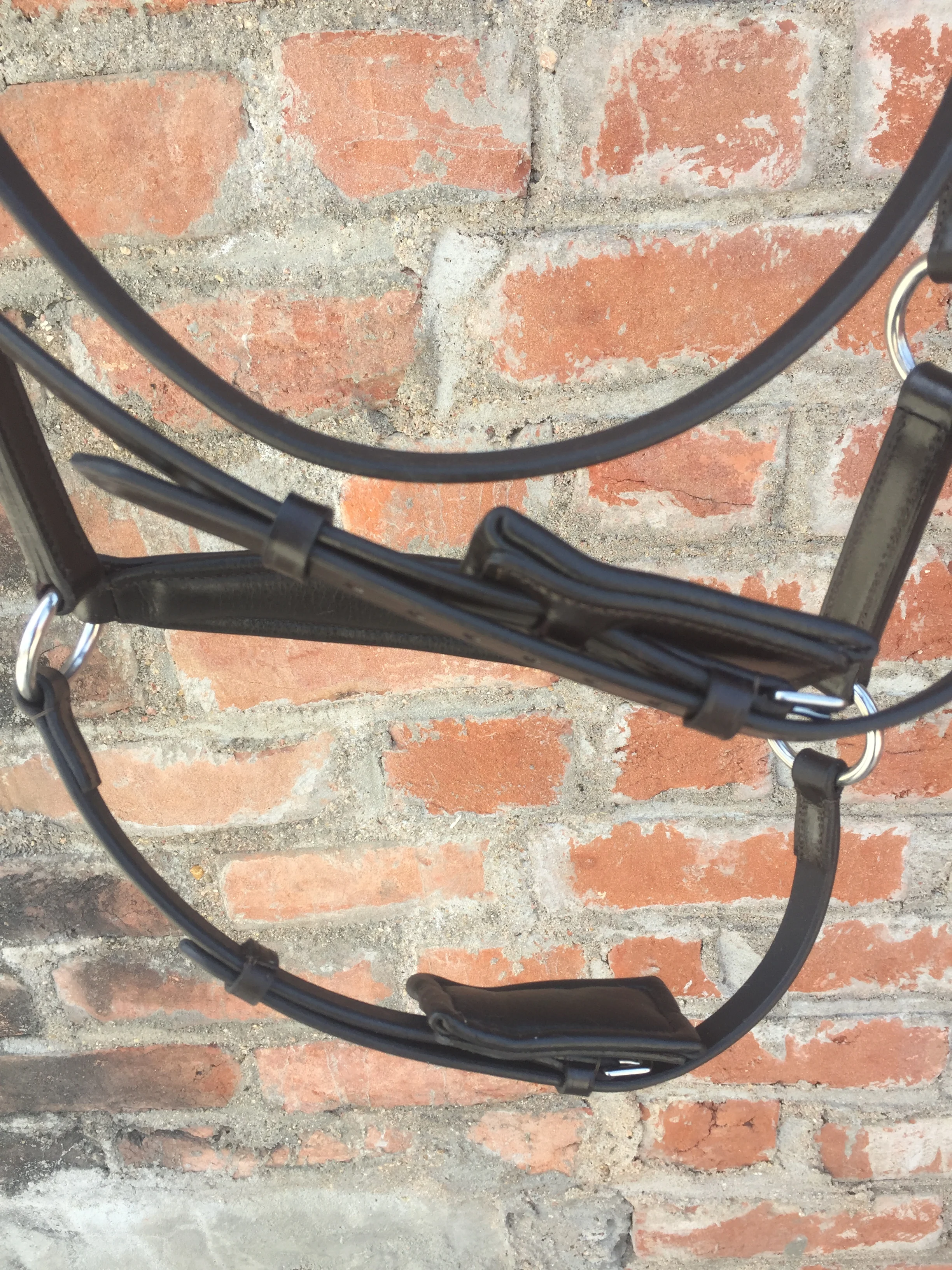 Anatomic Dressage Noseband Snaffle Bridle /Black Full Anatomical Flash Bridle/Anatomically shaped dressage snaffle bridle
