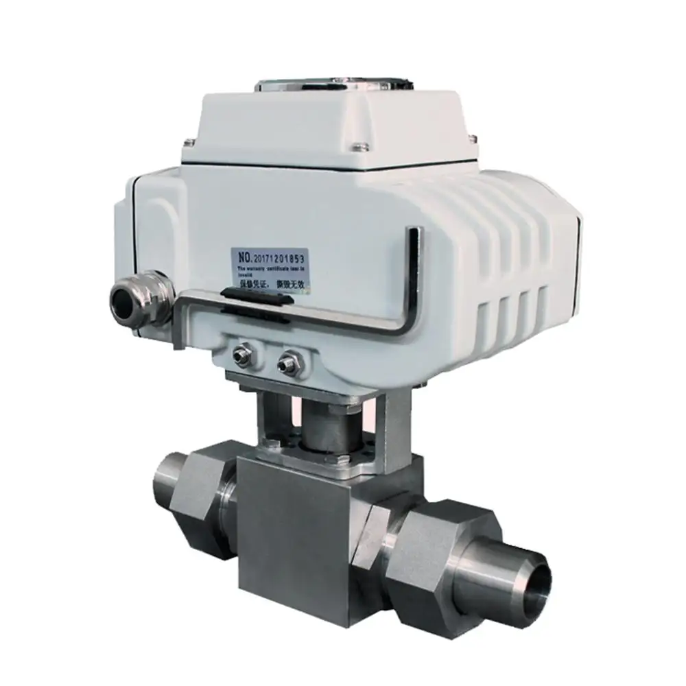 COVNA DN40 1.5 inch 2 Way 24 Volt 5000 PSI High Pressure Stainless Steel Ball Valve with Electric Drive 	 motor ball valve