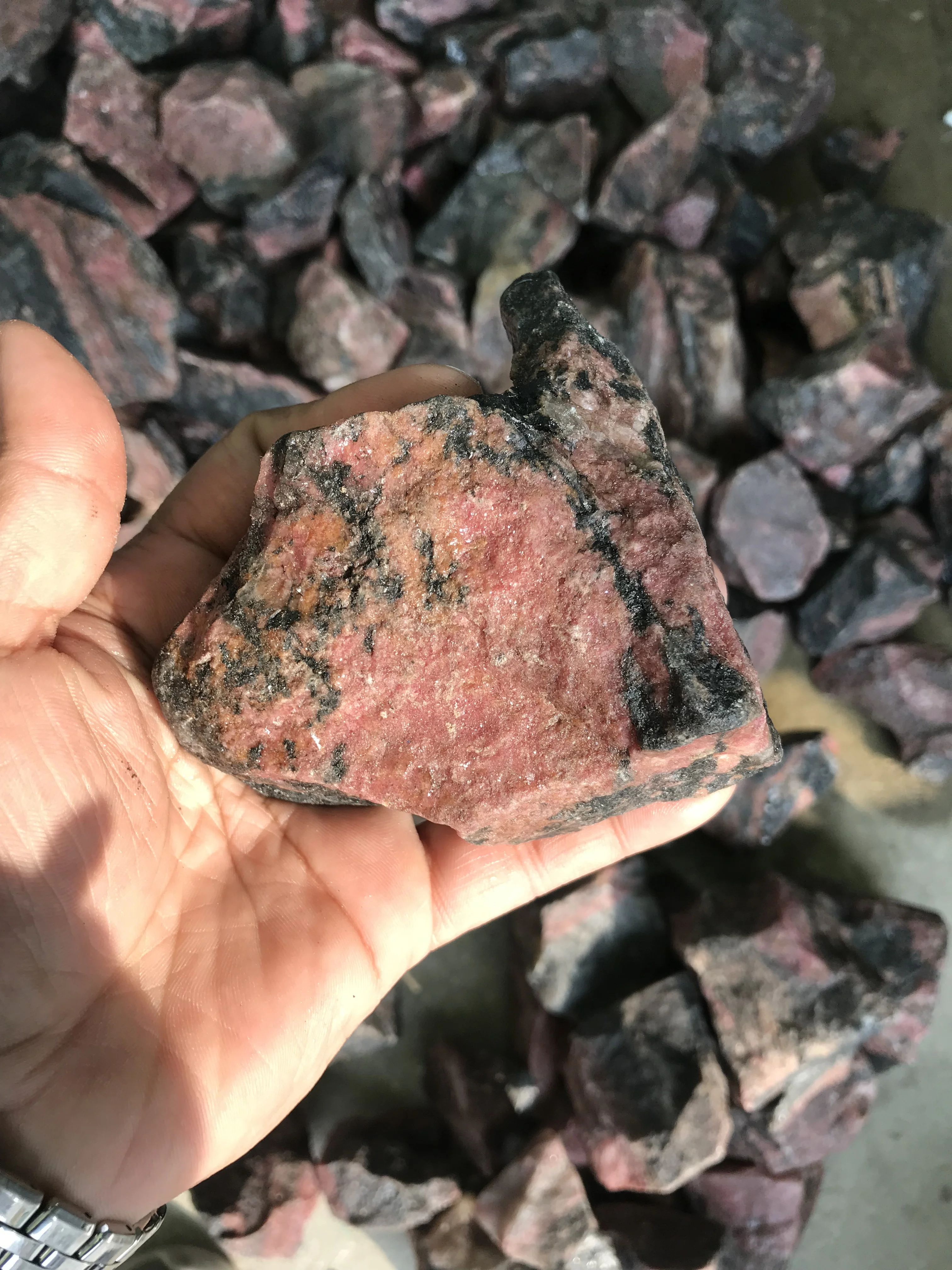 AAA Quality Rough Pink Rhodonite Gemstone