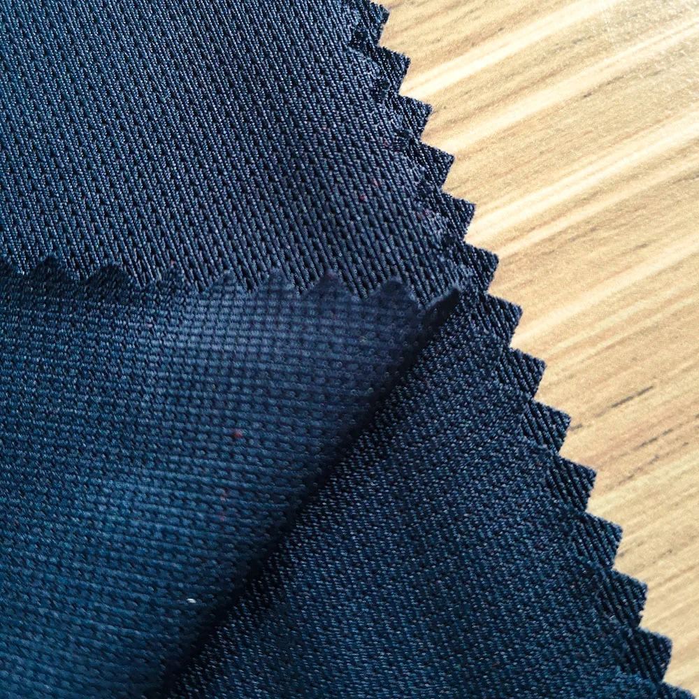 
Leading manufacturer circular knit dope dye black polyester spandex corn mesh fabric for sports apparel PS1Y23 