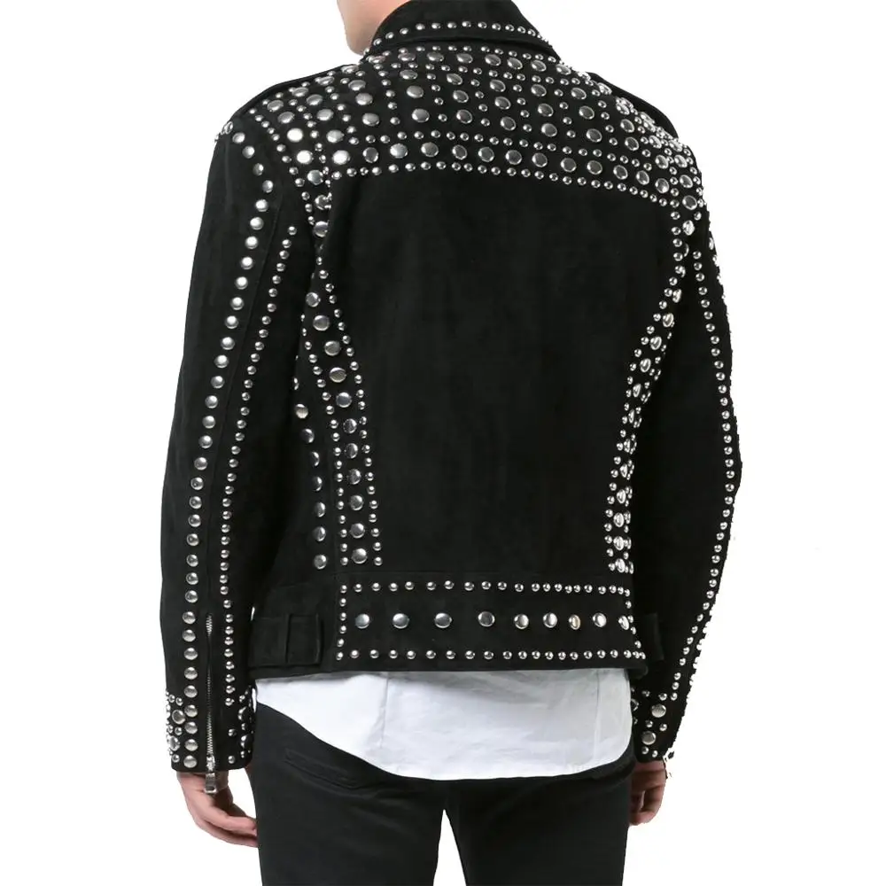 amazing style Suede Leather Fully Studded Men Leather Jackets