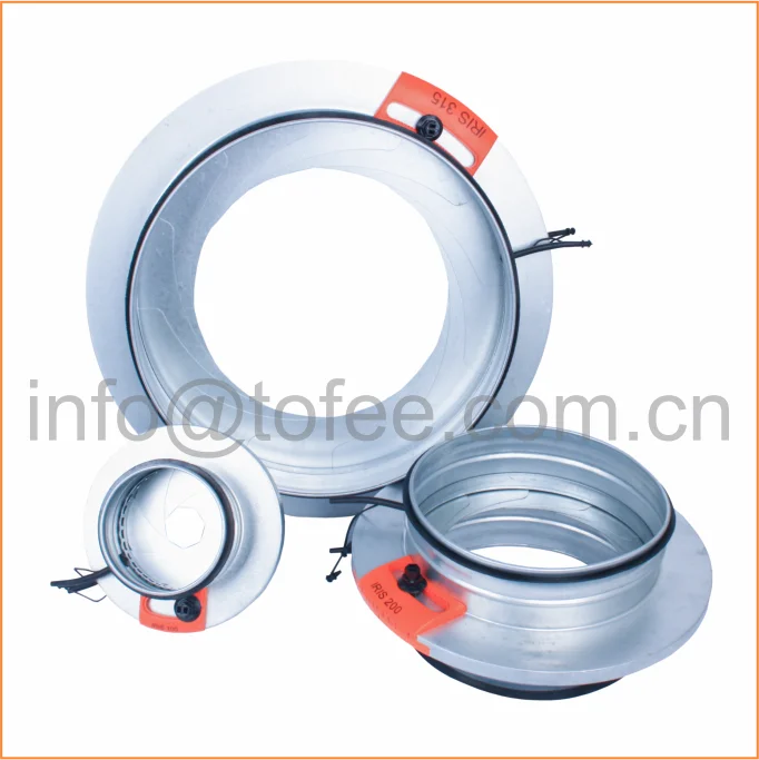 Silver stainless steel 316L volume control damper