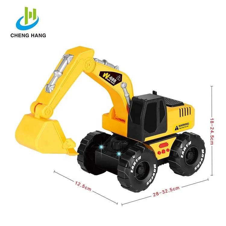 1:12 plastic model educational toys mini  Excavator  Construction Truck toy push car