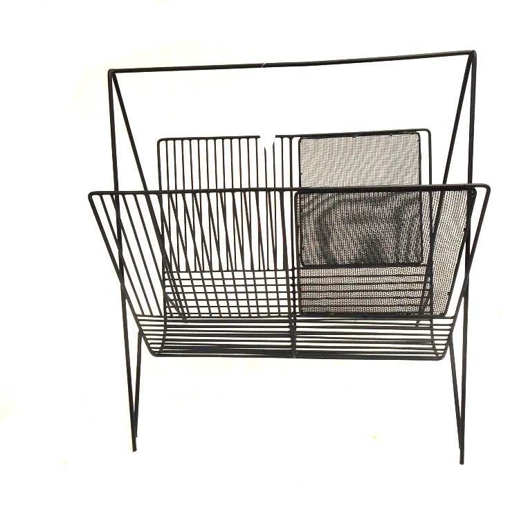 New Design Folded Brass Metal Wire Mesh Magazine Holder ,metal mesh magazine rack, magazine stand