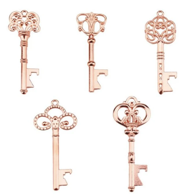 Brass Rose Gold Key Shape Bottle Opener