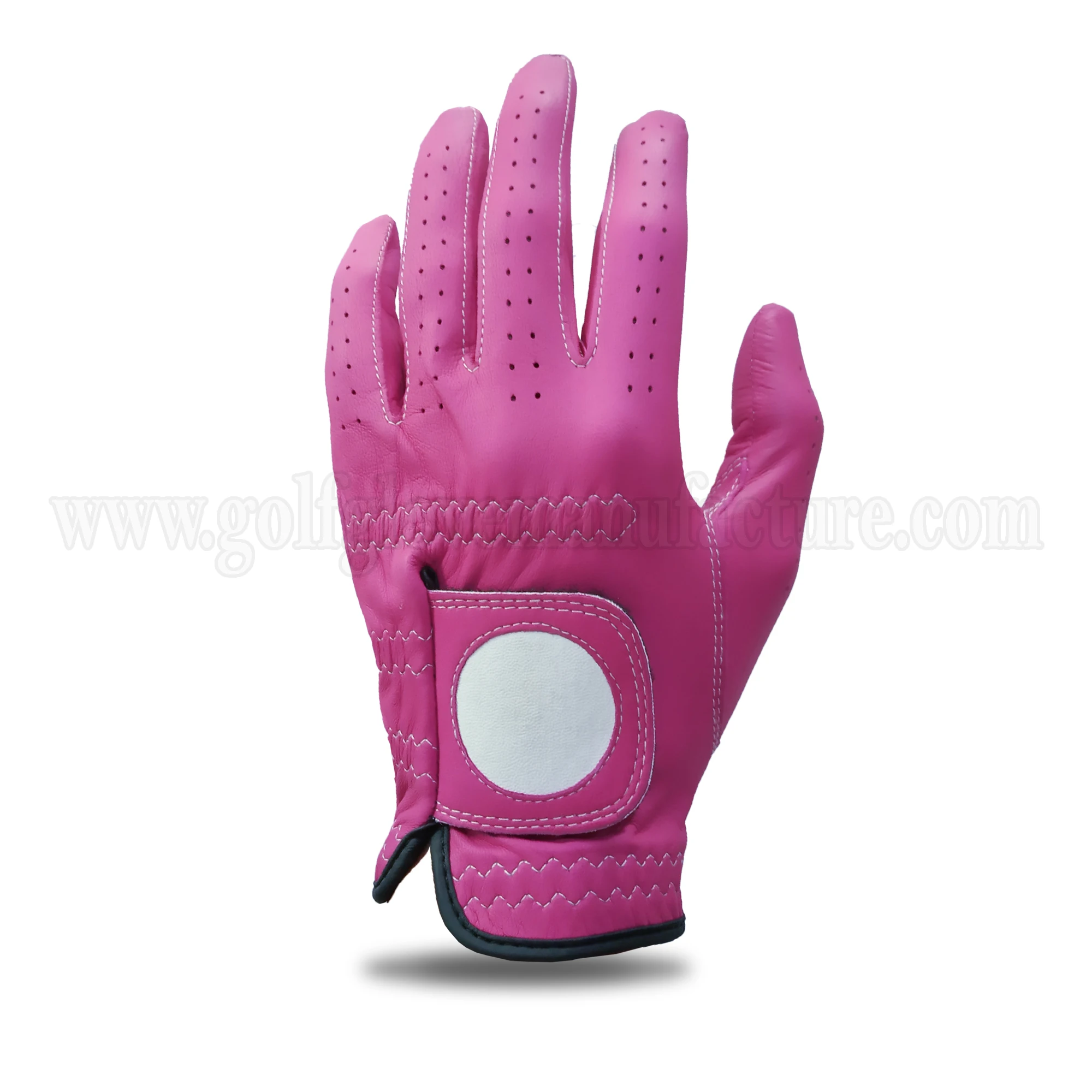 High quality golf glove  full leather green colored