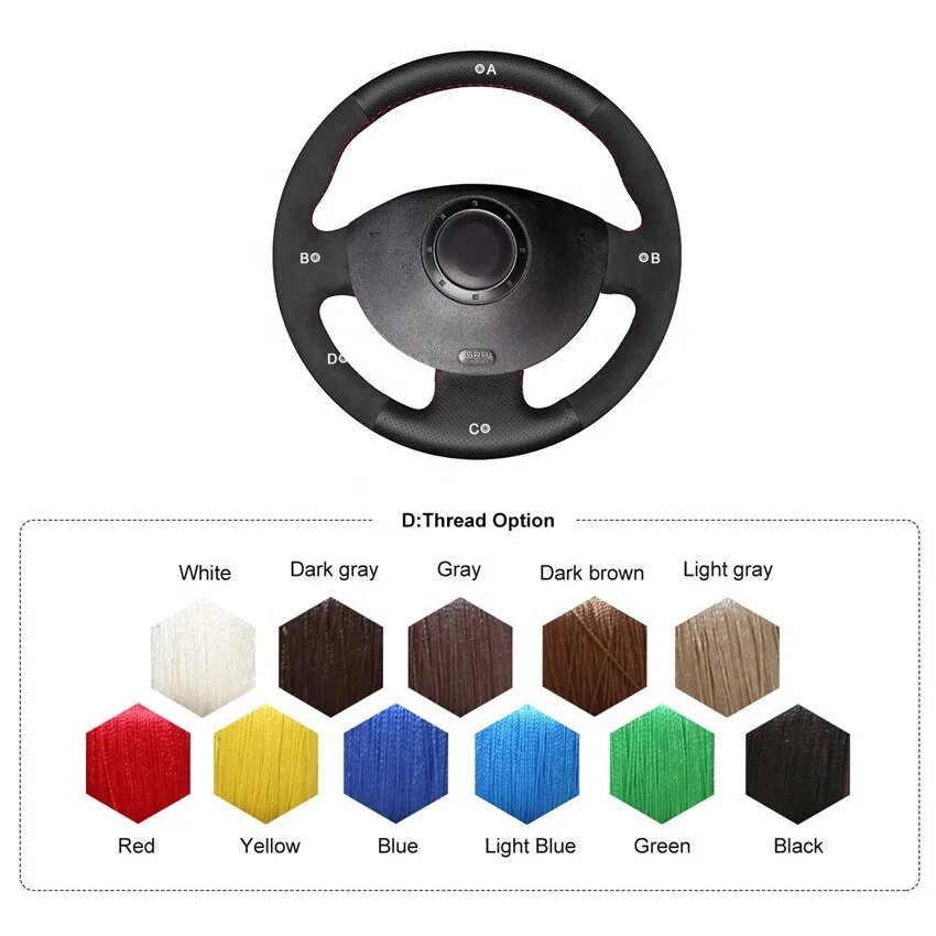 Design High Quality Handing Sew Steering Wheel Cover For Renault Scenic 2 2003 2004 2005 2006 2007 2008 2009