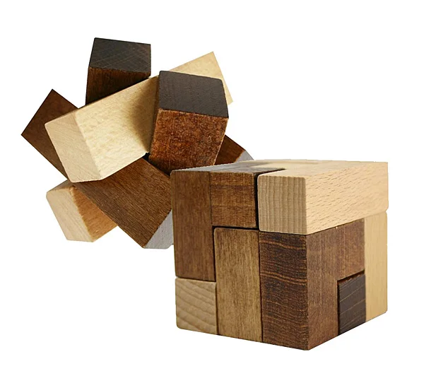 
Large super 3d magic wooden cube brain teasers best star puzzle 