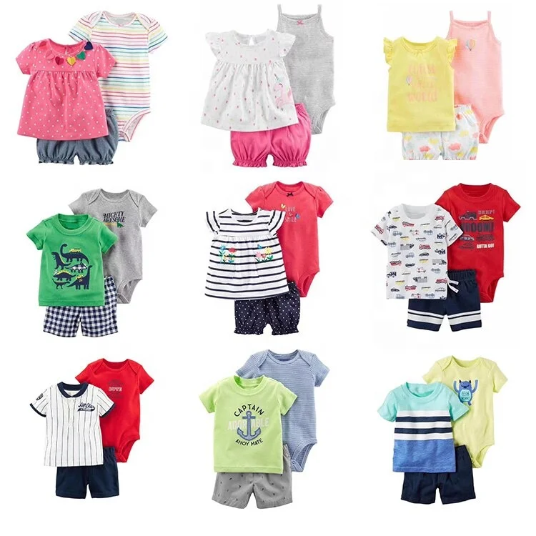 3pcs Wholesale 100% Cotton Animal Cute Bodysuits T-shirt Pants Newborn baby clothes