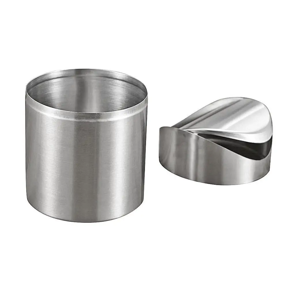 2019 Recycle Small Stainless Steel Creative Trash Can 1.5L  With Swing Lid for Office Bathroom Kitchen Waste Basket