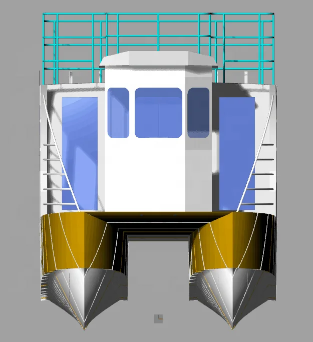 12m aluminum catamaran boat for 30--45 passengers and 2 tons cargo
