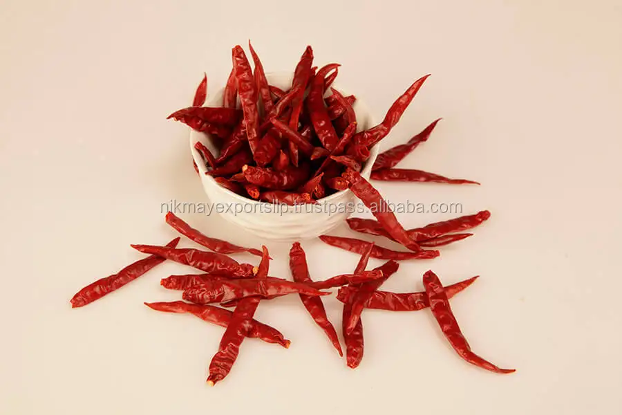 
RED CHILLI DRIED S4 WITHOUT STEM FROM NIK-MAY EXPORTS LLP ORIGIN INDIA 
