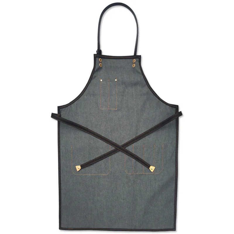 Professional Jeans Bib Aprons Denim Barber Aprons Salon Aprons Made in Pakistan