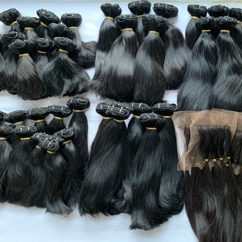 Cuticle Aligned Human Hair Extension Human Hair Wig High Quality  Double Drawn Raw Vietnam Hair