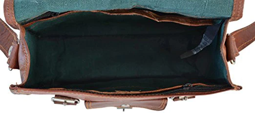 Best Selling Products Waxed canvas messenger bag - High Quality Goat Leather Canvas Bags  At Lowest Price