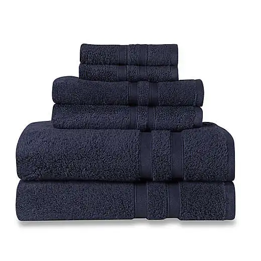 100% Cotton luxury  coloured bath towel set for gym spa hotel use