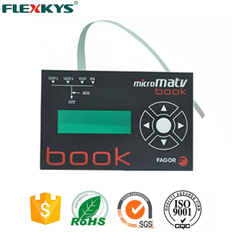 Пользовательские окна Гибкая шелковая печать мембранная клавиатура стрелка