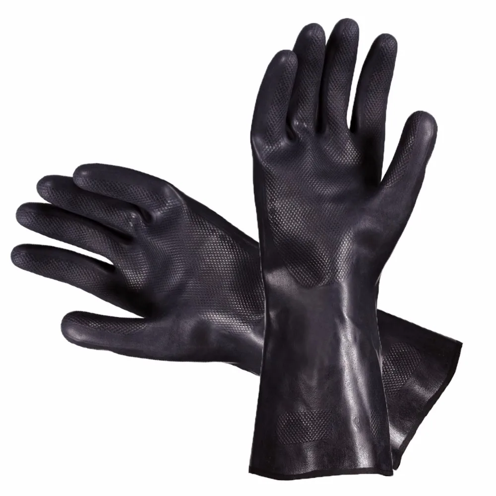 Ergonomic design Malaysia factory chemical resistance neoprene gloves guante de neopreno for paint ink furniture manufacturing