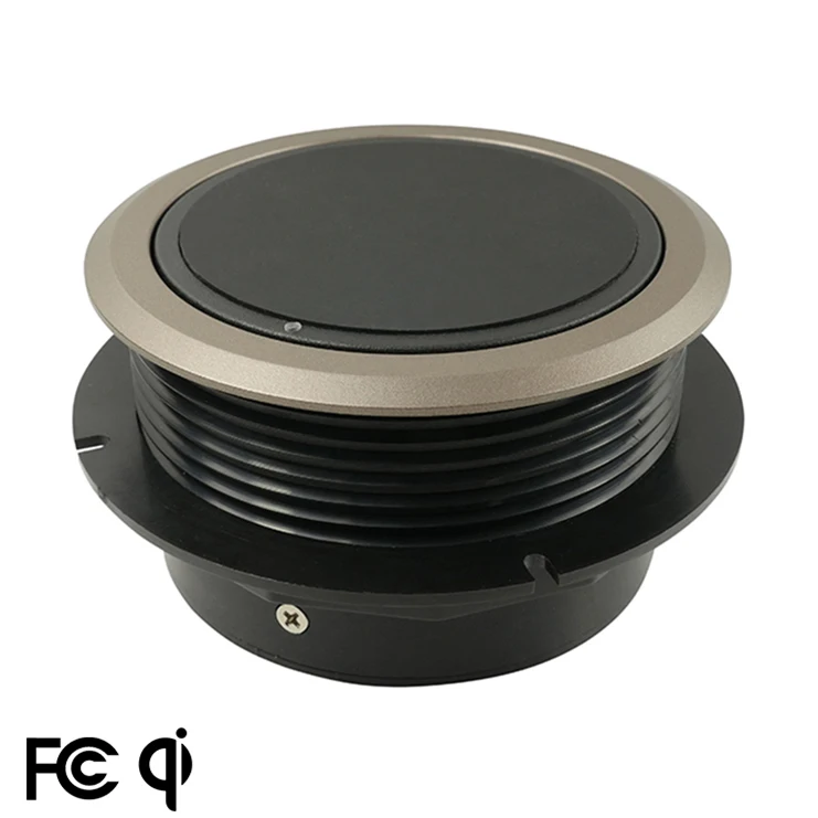 
Pop-up Qi Wireless Charger USB Built in Furniture Copper 