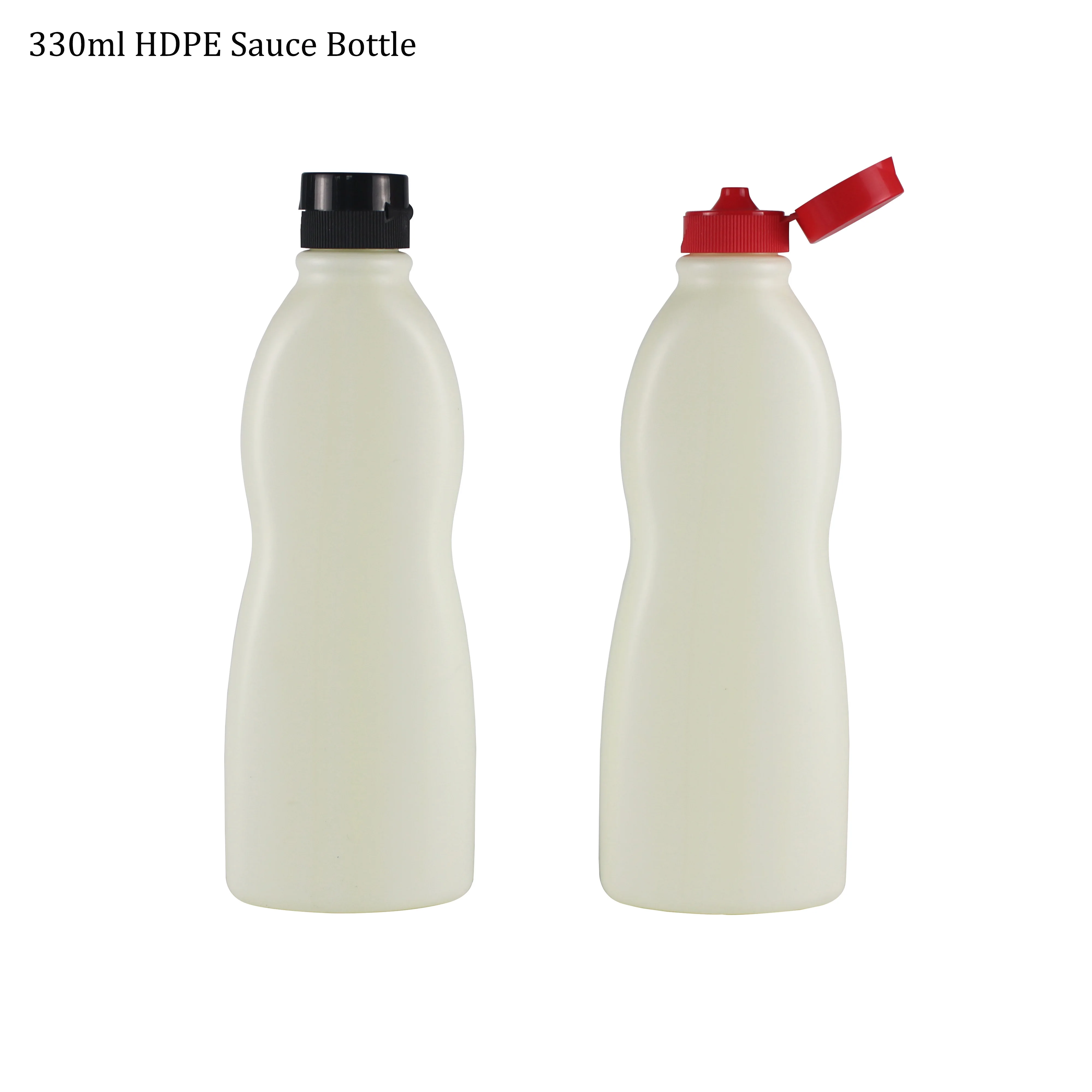 Sauce Bottle Wholesale 330ml HDPE Plastic Screen Printing Cooking Oil Milk Easy Open End White Available or Custom ISO 9001, CE