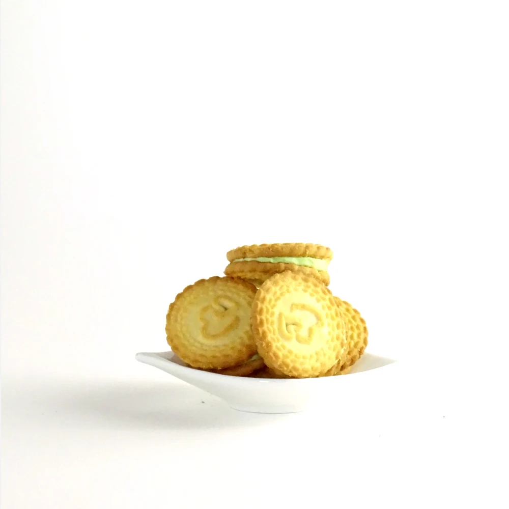 Sandwich Cookies Assorted Filled Pandan Cream Flavor Thailand Wholesalers Milk Traditional Biscuits Bag Package