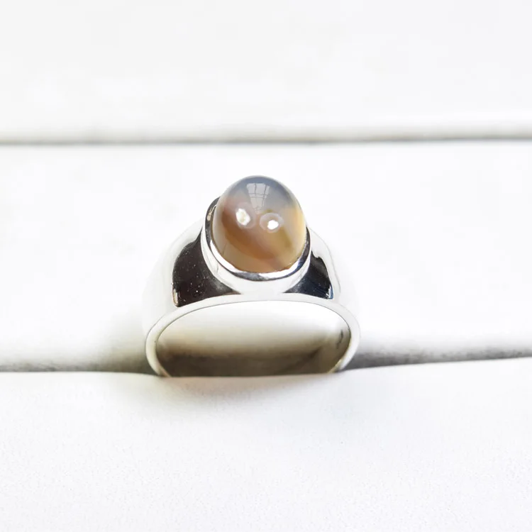 Оптовая Продажа 925 пробы серебряные кольца синий огонь Лабрадорит