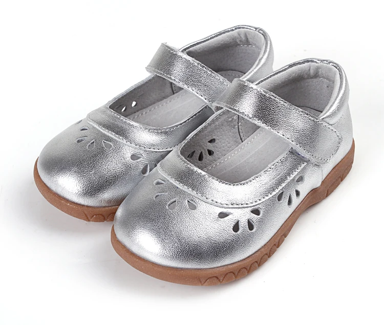 silver kid girl hollow out shoes chaussures fille enfant