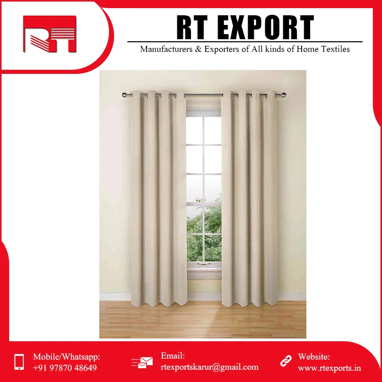 Home Decorative Customized Bulk Supply New Design 100% Cotton Fabric Best Quality Curtains for Door