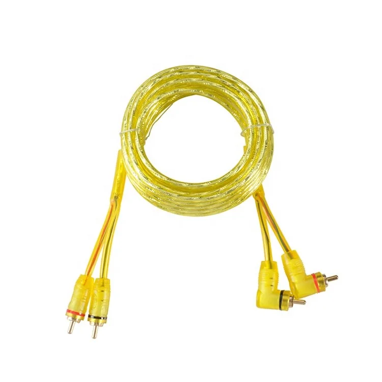 Huxi-cable Solid/Frost/Clear Jacket TinnedOFC/OFC/CCA 2 channel twisted rca audio cable