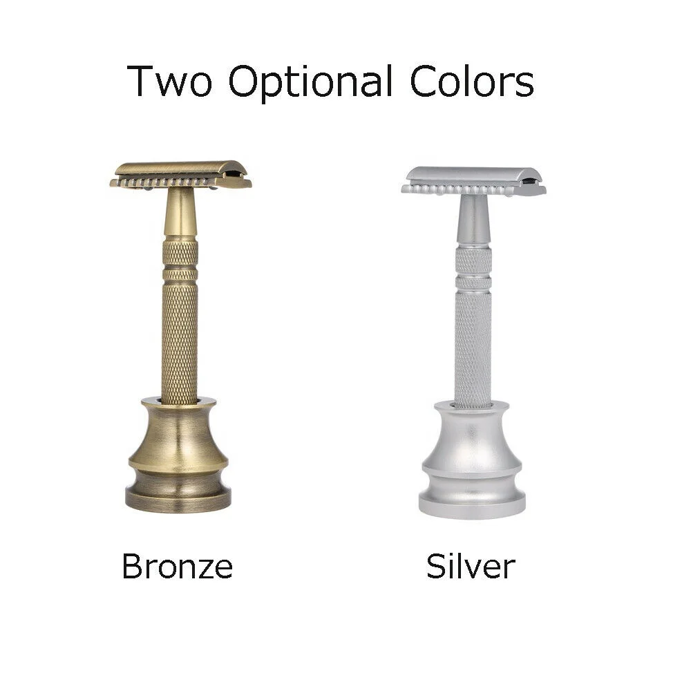 Classic Double Edge Safety Razor with Aluminum Handle Sustainable Copper Material Blade for Face Shave or Salon Use Price