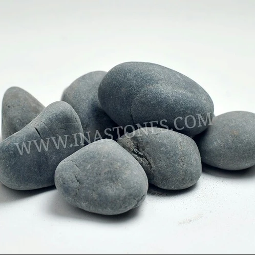 Hot season Indonesia natural grey black pebble stone for planter box