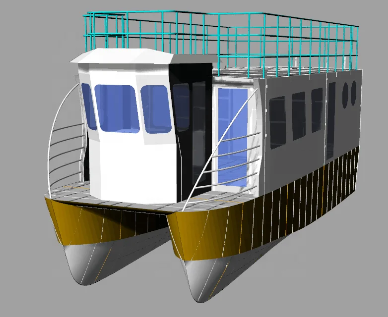 12m aluminum catamaran boat for 30--45 passengers and 2 tons cargo